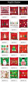 Collection of 18 Christmas pillow covers with festive red plaid and holiday icons