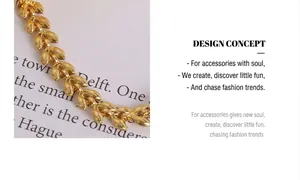 Close-up of gold-plated wheat leaf bracelet showing intricate texture on a magazine page
