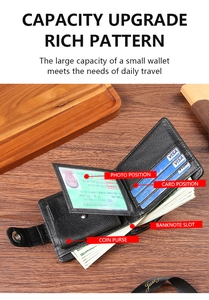 Detailed view of black crocodile texture wallet interior with card slots and snap coin pocket