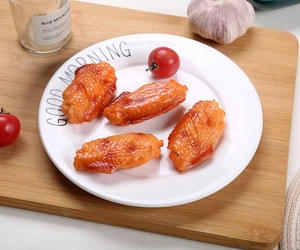 Realistic PVC fake chicken wing models set of 4 for restaurant and kitchen display