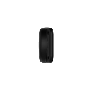 Side view of matte black silicone waterproof case for Airtag tracker pet collar accessory