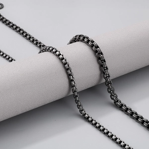 Dumbbell Pendant Necklace 316L Stainless Steel Vintage Barbell OT Toggle Clasp Box Chain Fitness Sports Style Jewelry For Men