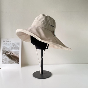 Wide Brim Sun Hat Polyester UPF50+ Breathable Quick Dry Adjustable Wind Rope Summer Travel Outdoor UV Protection For Women