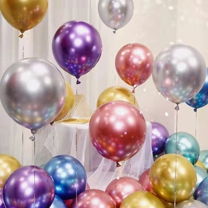 Metallic Latex Balloons Glossy Chrome Round For Wedding Party Decoration New Year Celebration Festival Decor