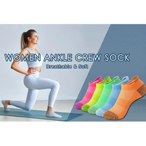 Women's low cut ankle socks in vibrant colors for yoga and athletic performance