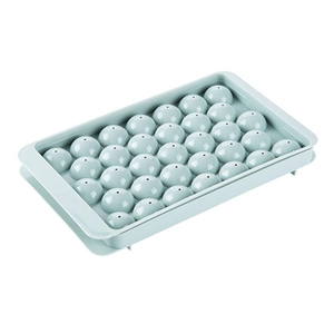 33-hole light blue round ice cube tray mold with lid for creative spherical ice balls