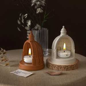 European Pantheon dome resin mold for DIY Roman castle candles and gypsum crafts