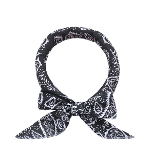 Bandeau rafraîchissant motif cachemire noir pour sport d'été et animaux de compagnie