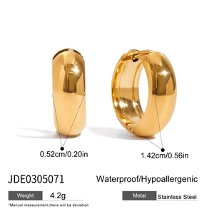 Dimensions détaillées et spécifications de poids pour boucles d'oreilles créoles dorées 18K