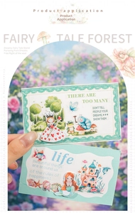Detailed close-up of vintage magic-themed stickers featuring a red heart queen and mermaid