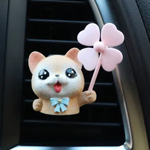 Cute orange cat air vent clip car freshener safe for pregnancy and infants