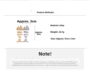 Detailed size and weight guide for these metallic fishbone drop earrings in gold and silver