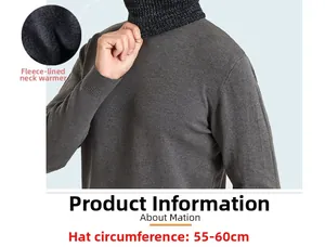 Detail of warm winter neck warmer with fleece lining and adjustable 55-60cm sizing