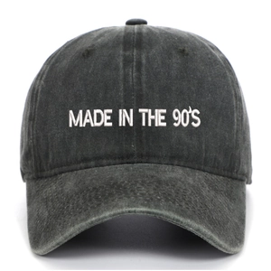 Retro Washed Cotton Baseball Cap Embroidered Made In The 90S Adjustable Outdoor Sunshade Hat For Women Men