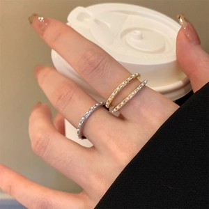 Elegant 14K gold plated stackable rings with tiny pearls for a minimalist luxury style