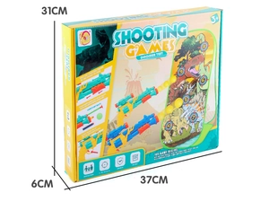 Confezione del gioco di tiro con dinosauri, bersaglio 3-in-1 e pistola a sfere morbide