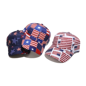 Set di cappellini da baseball con bandiera USA con motivi a stelle e strisce in tre colori