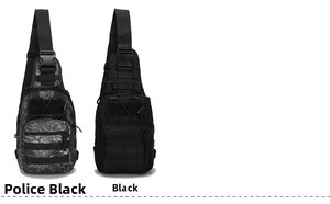 Detailed comparison of tactical chest bags in python black camouflage and solid black