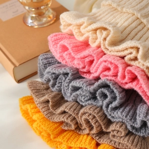 Chic knitted turtleneck collars in five colors for autumn and winter neck protection