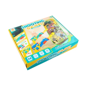 Gioco di tiro con dinosauri con tenda a punteggio e due pistole giocattolo ad aria
