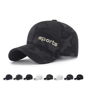 Camouflage Baseball Cap Cotton Breathable Sun Protection Adjustable Sports Embroidered Hat For Men Women