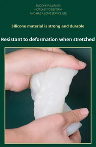 Detail showing the flexibility and high durability of the white silicone candle mold