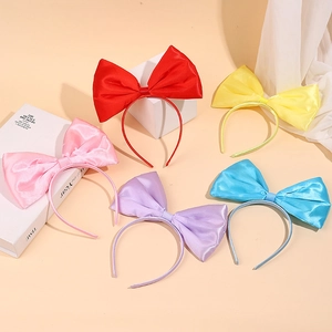 Übergroßer Schleifen Haarreif Satin Stoff Haarschmuck Für Prinzessinnen Party Kostüm Mädchen Süßer Stil