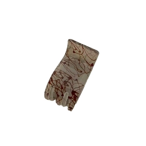 Elegant transparent gray rectangular hair claw clip with brown marble texture on white background