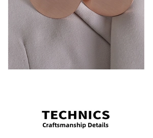Macro shot of rose gold brushed metal earrings showing fine craftsmanship texture