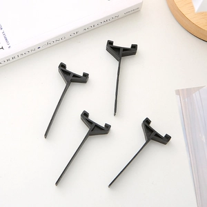 Lot de 4 supports en plastique noir pour serre-tête, accessoires DIY et rangement maison