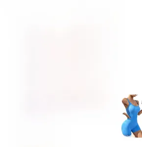 Détail du body de yoga bleu élastique avec effet push-up et dos nu pour le fitness
