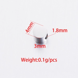 Polished 316L stainless steel beads 4x3mm with 1.8mm hole for DIY jewelry making
