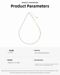 Detailed product specifications of the 18K gold plated S925 silver olive leaf necklace