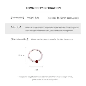 Guide des tailles détaillé pour bracelet en perles et agate avec mesures et poids réel