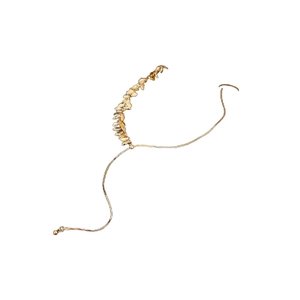Chic golden metal sequin tassel necklace minimalist style jewelry for women