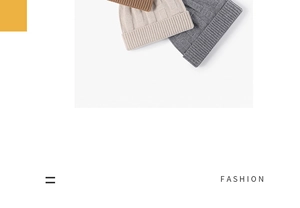Detailed texture of thick knitted beanies in beige, brown and grey with ribbed cuffs