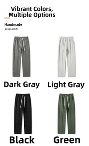 Men's casual joggers in four colors with drawstring waist and straight leg cut