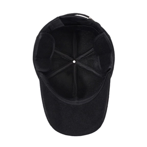 Herren Thermokappe mit Ohrenklappen und dickem Fleece-Futter in Schwarz für den Winter
