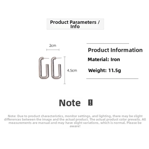 Detail of silver rectangular geometric earrings with measurements 4.5cm by 2cm