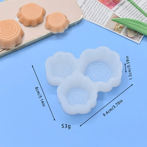 Three-cavity tree stump silicone mold for DIY cake decorating and resin baking crafts