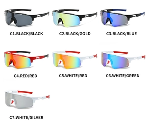 Detailed comparison of cycling sunglasses available in seven various lens color options