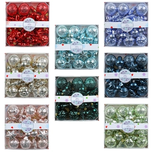 28pcs Christmas ball set with assorted shapes and finishes in eight elegant color schemes