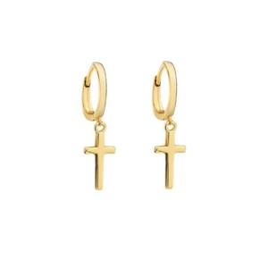 Orecchini A Cerchio Con Croce In Argento Sterling 925 Minimalisti Pendenti Per Donna Gioielli Religiosi Chic