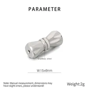 Macro shot of a 15x6mm stainless steel barrel screw clasp for DIY necklace designs