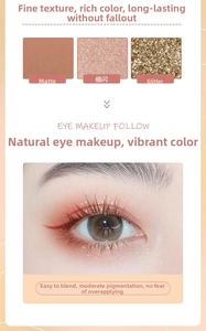 Texture detail showing matte, shimmer, and glitter earth tone eyeshadow on skin