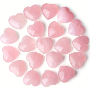 Heart Shaped Stones Natural Polished Crystals For Home Decor DIY Jewelry Making Healing Gemstones Decorative Gift