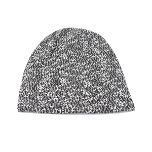 Unisex grey knitted beanie hat with textured finish for autumn and winter season