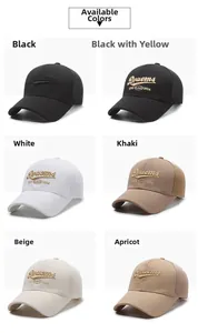 Detail grid of mesh baseball caps with Draems 2024 embroidery in six assorted colors