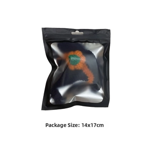 Vista dettagliata della confezione 14x17cm per il cappello da strega di Halloween per animali