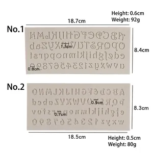 Artistic alphanumeric silicone mold set for fondant cake decorating and DIY crafts